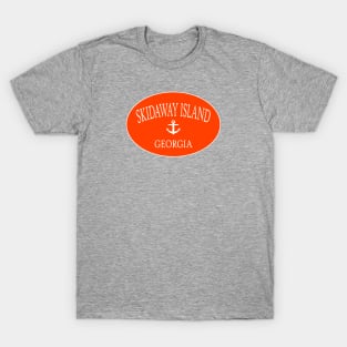 Skidaway Island Georgia Sea Islands Anchor Orange T-Shirt